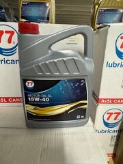 Ca. 10x motorolie 5 liter 77 Lubricants, SL 15W-40