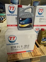 Ca. 10x motorolie 5 liter 77 Lubricants, SL 15W-40
