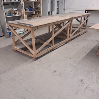 2x Houten werkbank