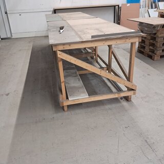 2x Houten werkbank