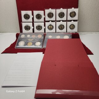 Postzegel, 2 euro munten, gouden munt , Maple leaf munt