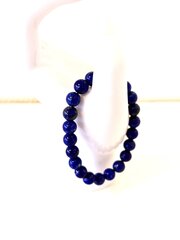 Kralen armband Zuiver Lapis Lazuli, Rekbaar, blauw, bouwjaar 2024