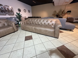 3-zits bank – cognac microvezelstof