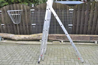 Ladder 3-delig, 3 x 7 sporten. Alpe, Grijs / Chroom