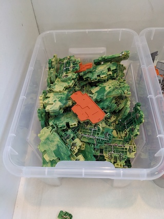 Partij Reigklemmen met aardklemmen O.a. Wago