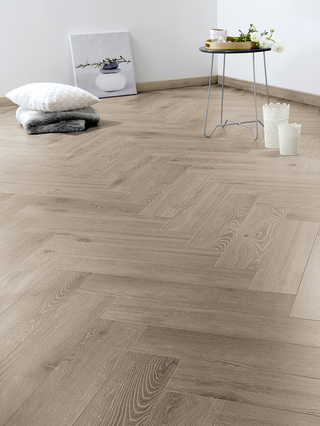 Visgraat Laminaat Vloer – 61,88m2  Floer , Vergrijsd Eiken