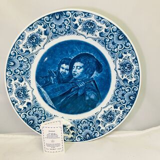 Frans Hals – Delfts Blauw kunstwerk met certificaat – groot formaat
