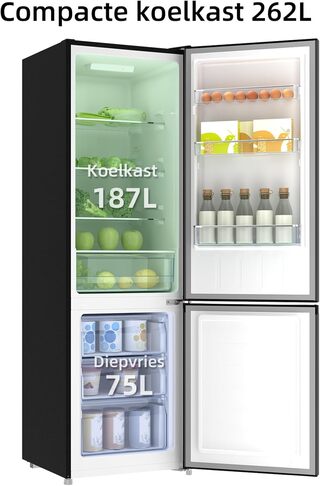Koel-vriescombinatie 262 liter CHIQ, FBM260L