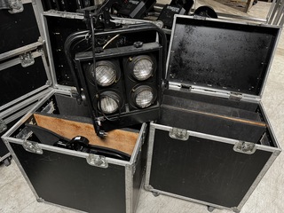 2x Flightcase incl. 2x CLS 4 eye blinder, zwart
