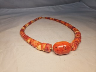 Bloedcoraal collier uit ceylon