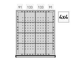 Kraftwerk – organiser assortiment – 50x459x539 mm – 16 vakken