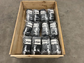 Ca. 12 paar Bokshandschoenen Shark, 12Oz, Zwart/Wit