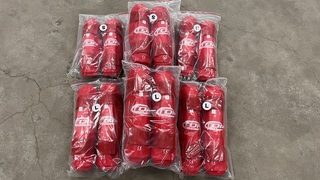 8 paar Scheenbeschermers Top Budo, Rood,  S & L