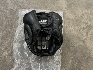 8x Boks hoofdbeschermer Shark, Zwart, XS