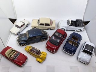 9x Schaalmodel o.a. Vw, Fiat, Trabant, diverse modellen