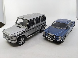2x Schaalmodel Mercedes, diverse modellen
