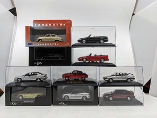 10x Miniatuur Saab, diverse modellen