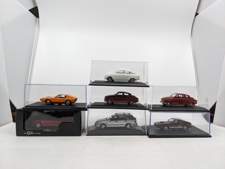 7x Miniatuur Saab, diverse modellen