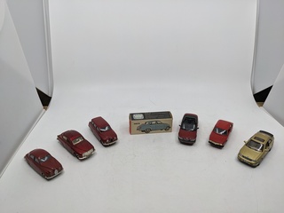 7x Miniatuur Saab, diverse modellen