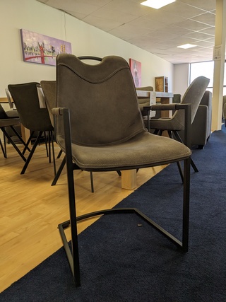 6x Eetkamerstoel Maxfurn, Cloud, Antraciet