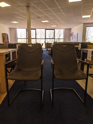 6x Eetkamerstoel Maxfurn, Cloud, Antraciet
