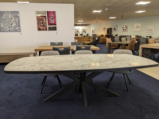 Eetkamertafel Maxfurn, Costa – Corry, Marble Bianco