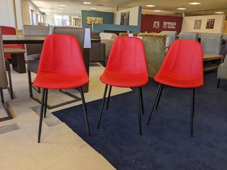 6x Eetkamerstoel Ferrari rood