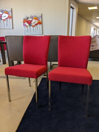 6x Eetkamerstoel XL Company, Rose, Rood