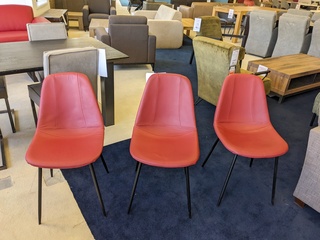 4x Eetkamerstoel Rood