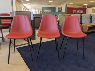 4x Eetkamerstoel Rood