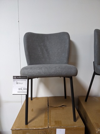 4x  Eetkamerstoel RV Design, Ventura- Vincent, Grijs