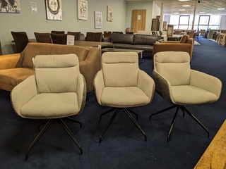 6x Eetkamerstoel Nijwie, Senn – Sydney, Beige