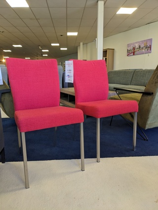 6x  Eetkamerstoel XL , Rose, Rood