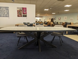 Eetkamertafel Maxfurn, Costa – Corry, Marble Bianco