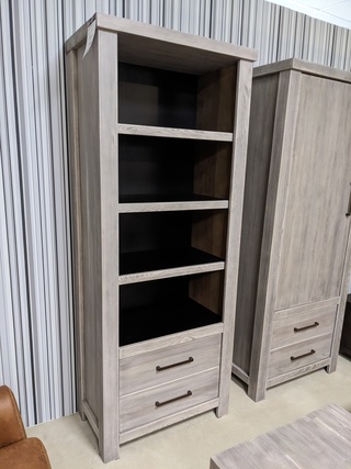 Boekenkast Spar Meble, Carrera, Pole Pine (grijs)