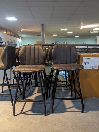 4x  Barkruk RV Design, Gino - Gina, Antraciet