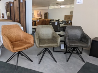 3x Eetkamerstoel RV Design, Berry - Bono, Olijf, cognac, antraciet