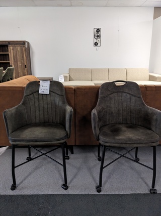 2x Eetkamerstoel Maxfurn, Floria - Frederik, Moss
