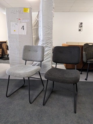4x  Eetkamerstoel Koopmans Meubelen, Henri – 393, Antraciet – grey