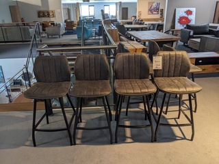 4x  Barkruk RV Design, Gino - Gina, Antraciet