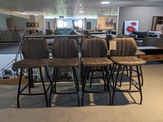 4x  Barkruk RV Design, Gino - Gina, Antraciet