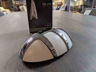 Kapstok Spinder Design, HD100-03-01 - Bug, Wit - Chroom
