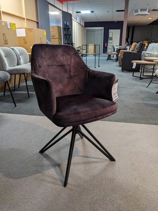 6x Eetkamerstoel RV Design, Calvin - Corsa, Antraciet