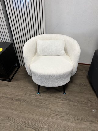 Fauteuil teddy rond beige, SanderZ, 2025