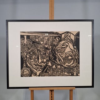 Afbeelding in lijst, W.H. Claassen, Twee werelden, 1969