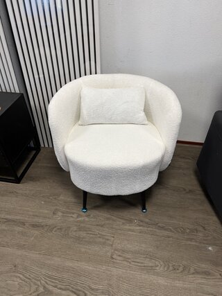 Fauteuil teddy rond beige, SanderZ, 2025