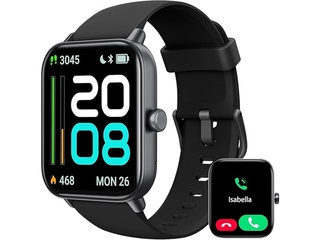 AeacDames Smartwatch met telefoonfunctie 1,8 IP68 Zwart