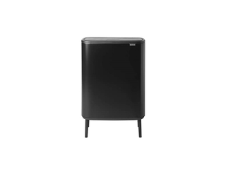 Brabantia Bo Touch Bin Prullenbak, Recycling, Matt Black, 2 binnenemme