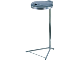 VAR Afvalbak H980xB500xD530mm 120 l deksel verzinkt met standaard