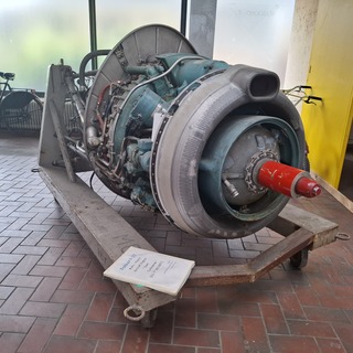 Vliegtuigmotor op frame, Rolls-Royce, Dart turbo prop